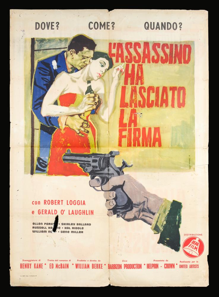 Il manifesto è a firma di Renato Fratini, collaboratore negli anni Cinquanta dello studio Favalli. Fratini si distinse fin da subito per la modernità nella tecnica pittorica e per la padronanza dell’uso dei colori utilizzati anche per dare forma a sfondo e personaggi. Tridimensionalità e dinamismo sono dati dall’uso delle sfumature e dei colori scuri. Il manifesto originale è conservato nell’Archivio della Mediateca Regionale Pugliese.
...