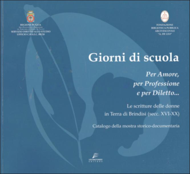 Il volume è parte della grande raccolta denominata “Libri di Puglia”, progetto di digitalizzazione a cura di Nicola Pergola che ha lo scopo di rendere fruibile la produzione editoriale dei Centri regionali di servizi educativi e culturali e degli Assessorati alla cultura e alla Pubblica Istruzione della Regione Puglia, dal 1968 agli anni 2000. La pubblicazione è una raccolta di documenti storici provenienti dagli archivi scolastici delle scuole primarie di Terra di Brindisi, che ha focalizzato l'attenzione su tutto il materiale prodotto dalle maestre nei primi 50 anni del XX secolo. La ricerca, condotta dal CRSEC BR/20 di Brindisi in collaborazione con la Fondazione Biblioteca Pubblica Arcivescovile "A. De Leo", ha riscoperto così il prezioso materiale didattico (letter...