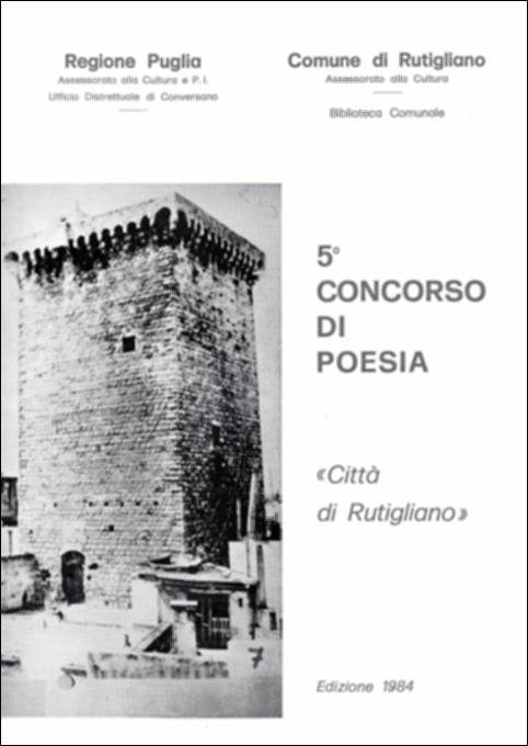 Il volume è parte della grande raccolta denominata “Libri di Puglia”, progetto di digitalizzazione a cura di Nicola Pergola che ha lo scopo di rendere fruibile la produzione editoriale dei Centri regionali di servizi educativi e culturali e degli Assessorati alla cultura e alla Pubblica Istruzione della Regione Puglia, dal 1968 agli anni 2000. Edita in collaborazione con l'Amministrazione Comunale di Rutigliano, la pubblicazione raccoglie le tre liriche vincitrici e le sei segnalate nella edizione 1984 del concorso di poesia “Città di Rutigliano”, che registrava la presenza di 188 artisti partecipanti. Le poesie – precedute da un breve cenno biografico sull'autore – testimoniano numerose un bisogno reale di umano colloquio, affidato a un consapevole uso della parola.