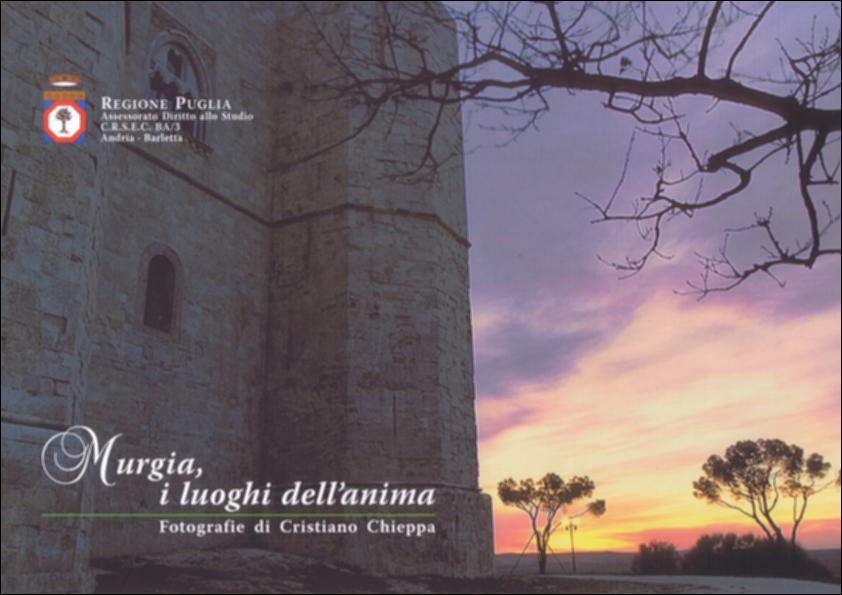 Il volume è parte della grande raccolta denominata “Libri di Puglia”, progetto di digitalizzazione a cura di Nicola Pergola che ha lo scopo di rendere fruibile la produzione editoriale dei Centri regionali di servizi educativi e culturali e degli Assessorati alla cultura e alla Pubblica Istruzione della Regione Puglia, dal 1968 agli anni 2000. Il volume è un omaggio fotografico all'Alta Murgia, “l'ultimo esempio di grande steppa mediterranea presente in Italia”, e al suo ospite più illustre: Castel del Monte. La prima sezione di immagini è infatti dedicata al misterioso edificio: l'ottagono di pietra dove, forse, l'imperatore Federico II non soggiornò mai, ma dove – più che altrove – se ne avverte la presenza. Le altre sezioni immergono il lettore negli straordinari pae...