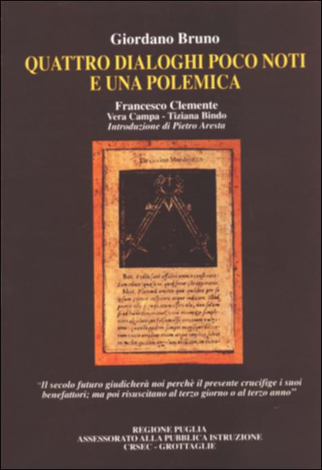 Il volume è parte della grande raccolta denominata “Libri di Puglia”, progetto di digitalizzazione a cura di Nicola Pergola che ha lo scopo di rendere fruibile la produzione editoriale dei Centri regionali di servizi educativi e culturali e degli Assessorati alla cultura e alla Pubblica Istruzione della Regione Puglia, dal 1968 agli anni 2000. A quattrocento anni dalla morte di Giordano Bruno, e in concomitanza con le celebrazioni bruniane, il volume propone un'opera – scritta dal nolano durante il suo secondo soggiorno parigino, e tradotta per la prima volta dal latino – che tratta delle scoperte geometriche fatte, con uno straordinario compasso, dal salernitano Fabrizio Mordente. L'invenzione del Mordente ha il pregio, per Bruno, di mettere in evidenza il limite minim...