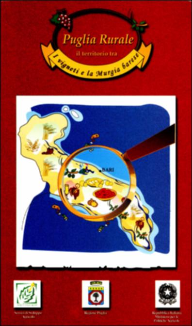 "Puglia Rurale - Il territorio tra Vigneti e la Murgia barese" è parte della grande raccolta denominata “Libri di Puglia”, progetto di digitalizzazione a cura di Nicola Pergola che ha lo scopo di rendere fruibile la produzione editoriale dei Centri regionali di servizi educativi e culturali e degli Assessorati alla cultura e alla Pubblica Istruzione della Regione Puglia, dal 1968 agli anni 2000. La pubblicazione rientra nel programma regionale rivolto alla "Promozione di servizi orientati allo sviluppo rurale" finalizzato all'informazione e promozione della cultura dello sviluppo rurale oltre che alla ricognizione di prodotti tipici dell'enogastronomia locale e di beni di interesse storico, artistico ed ambientale delle zone rurali di riferimento. Edito in collaborazion...