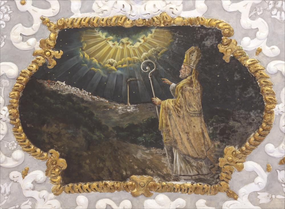<div class="ql-editor"><div>Lo scatto digitale presenta l'affresco settecentesco raffigurante San Nicola Magno all'interno della Chiesa Madre di Salve (Le).</div><div>La festa patronale della parrocchia di Salve (Le) è dedicata a San Nicola, qui venerato col titolo di “Magno”.</div><div>La festa, negli ultimi anni, ha assunto una dicitura dialettale: <strong>La festa de Santu Nicola.</strong></div><div>Il culto in onore di San Nicola a Salve affonda le sue radici nei secoli passati e si diffonde a partire dalla seconda metà del Cinquecento. Un documento del 1567, redatto da don Francesco Valentini, parroco dell’epoca, attesta che i battesimi venivano celebrati «nella chiesa di Santu Niculò», segno di una devozione già cons...