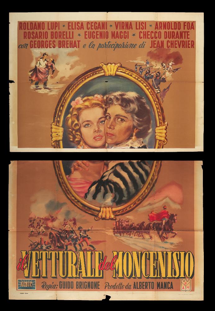 L'immagine riproduce uno dei manifesti conservati presso la Mediateca Regionale Pugliese (vedi Note). Si tratta di una delle versioni grafiche del manifesto del film italiano “Il vetturale del Moncenisio”, di cui si conserva in collezione anche l'altra versione. L’illustratore di questa è M. Colizzi (Marcello Colizzi) come si evince dalla firma in corsivo, presente nel fondo della prima scena in alto a sinistra. Tra i maggiori rappresentanti dei cartellonisti italiani del cinema, Colizzi vanta un repertorio di circa 300 manifesti per il cinema nazionale ed internazionale, a firma sia personale che per conto dello studio professionale d’arte e di fotografia di Ercole Brini. Fu figlio d’arte, si ricorda il padre Gioacchino Colizzi (Attalo) tra i fondatori del giornale umo...