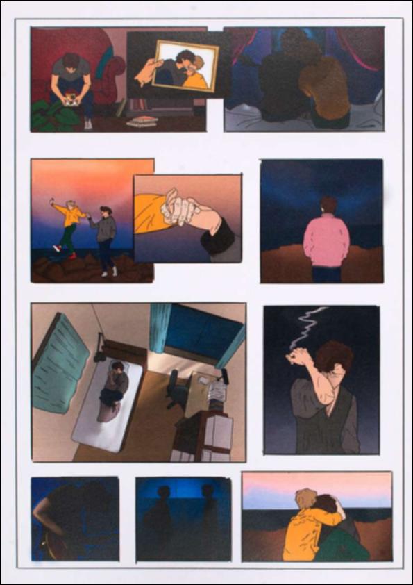 La tavola è stata realizzata dalla studentessa Laura Gentile della classe IV C del Liceo Artistico e Coreutico “De Nittis-Pascali” di Bari in occasione del workshop “Dalla Parola al Segno”, tappa finale del Progetto “The light of hope” organizzato dall’Accademia di Belle Arti di Bari, con il direttore Giancarlo Chielli e il professore Michele Giangrande, in collaborazione con la Regione Puglia - Mediateca Regionale Pugliese, nelle figure del dirigente Mauro Paolo Bruno e della funzionaria Anna Maria Rizzi.
Il workshop è stato articolato in 5 incontri (19-20-25-26-27 ottobre 2023) e ha visto la partecipazione di numerosi allievi guidati dai docenti Alessio Fortunato per Arte del Fumetto, da Sebastiano Vilella per la sceneggiatura e Carlotta Mascolo per il colore. Tema sc...