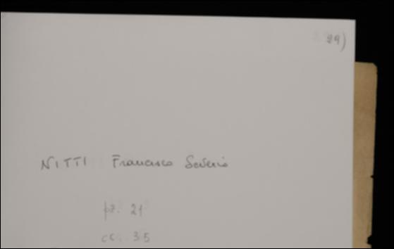 Nella lettera, Francesco Saverio Nitti trasmette le modalità di contratto indicategli da T. Okey per la traduzione dell'opera originale in italiano.