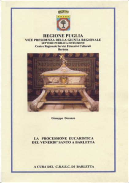 Il volume è parte della grande raccolta denominata “Libri di Puglia”, progetto di digitalizzazione a cura di Nicola Pergola che ha lo scopo di rendere fruibile la produzione editoriale dei Centri regionali di servizi educativi e culturali e degli Assessorati alla cultura e alla Pubblica Istruzione della Regione Puglia, dal 1968 agli anni 2000. Una nota sull'Arciconfraternita del SS. Sacramento, eretta in città nel XV secolo, introduce l'opuscolo dedicato ad una processione che – insieme all'adorazione del SS. Sacramento e ai riti del Corpus Domini – è oggetto a Barletta di solenni celebrazioni. Con l'ausilio di fonti archivistiche e bibliograﬁche vengono narrate le modalità di esecuzione di questa antica processione – inizialmente tenuta fra l'una e le due di notte del ...
