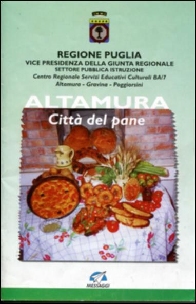 Il volume “Altamura città del pane” è parte della grande raccolta denominata “Libri di Puglia”, progetto di digitalizzazione a cura di Nicola Pergola che ha lo scopo di rendere fruibile la produzione editoriale dei Centri regionali di servizi educativi e culturali e degli Assessorati alla cultura e alla Pubblica Istruzione della Regione Puglia, dal 1968 agli anni 2000. Già dal titolo, è inequivocabile il soggetto di questa pubblicazione che il CRSEC di Bari/7 ha volutamente dedicato alla genuinità di un prodotto che contraddistingue un luogo. Con le nuove tecnologie, l'avanzamento della scienza e le sperimentazioni che negli ultimi decenni sono state fatte anche sui prodotti naturali e sul cibo per accentuare sapori ed aumentarne il periodo di conservazione, il pane di ...