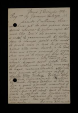 Nella cartolina, Rosina De Leonardis sollecita l'invio delle copie promesse dall'editore e richiede l'elenco dei giornali ai quali alcune saranno spedite.