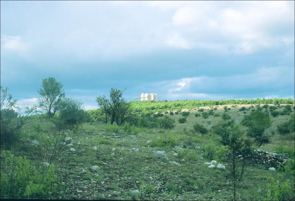 La fotografia è parte della ricca raccolta fotografica “Puglia per tutte le Stagioni” vol. 2, prodotta dall'Assessorato al Turismo e Industria Alberghiera della Regione Puglia, per raccontare la Puglia attraverso immagini suddivise in 5 settori principali: Città e Paesi, Settimana Santa, Territorio, Feste – Sagre – Tradizioni, Mercati – Prodotti – Cucina. Siamo nelle campagna della Murgia barese, altopiano carsico che caratterizza il paesaggio della zona centrale della Puglia per circa 4000 km, interessando le area della provincia di Bari, Barletta, Andria e Trani, fino a Taranto e Brindisi. Il territorio murgiano è caratterizzato da ampie campagne, dove le distese di verde sono intervallate da punti rocciosi e in alcune zone anche dalle doline, aree protette dal Parco ...