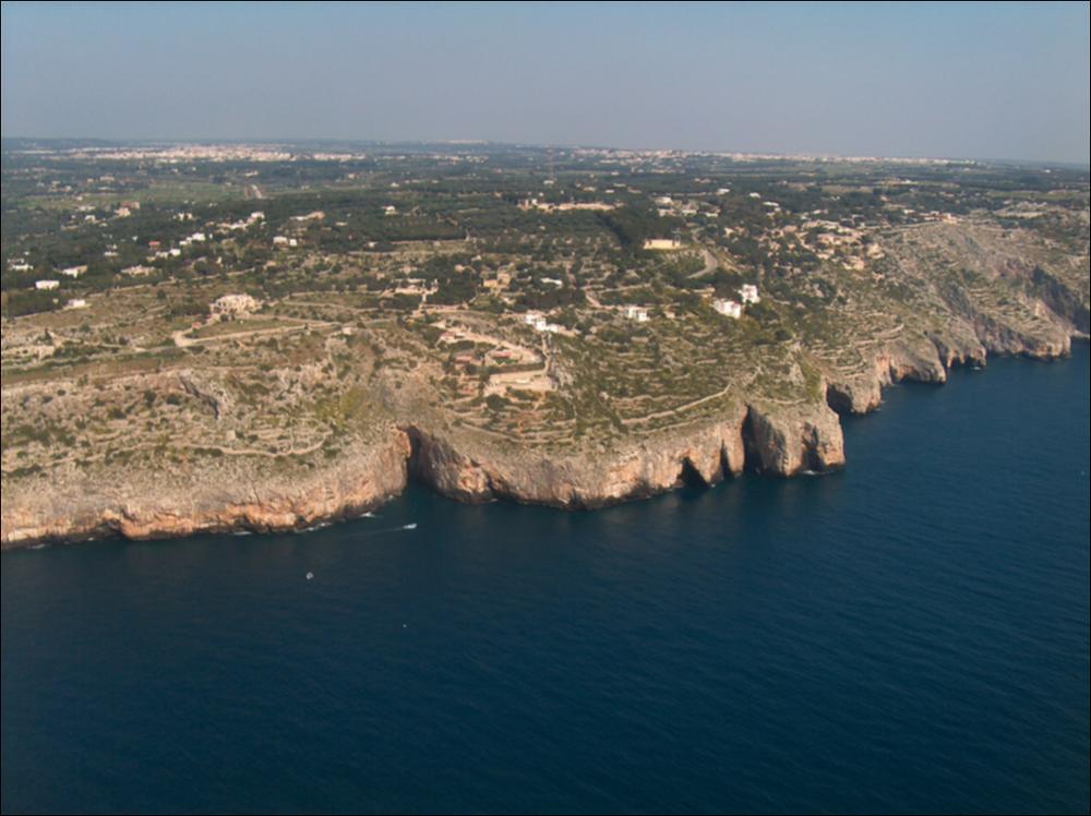 Il comune di Castrignano del Capo, rientra nell'ambito paesaggistico del Salento delle Serre, territorio caratterizzato da una conformazione orografica in cui si alternano dorsali e depressioni che si sviluppano in direzione NO-SE. Questo territorio costiero, mostra una estrema variabilità morfologica, infatti si passa facilmente da una costa sabbiosa, bordata da cordoni dunari ricchi di vegetazione spontanea, a coste rocciose, ricche di anfratti e seni, fino a vere e proprie coste a strapiombo o falesie con viste panoramiche ricche di notevole suggestione. I tratti rocciosi verso il capo di Santa Maria di Leuca, hanno grande valore naturalistico e paesaggistico, si va dalla presenza di boschi ai pascoli, che si intervallano o mescolano nella matrice ambientale dominant...