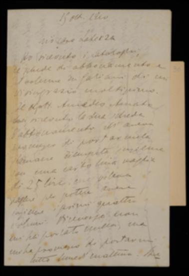 Ricevuti i cataloghi, le schede di abbonamento e il volume su Ferdinando Galiani, Fausto Nicolini comunica a Giovanni Laterza che presto gli invierà per conto del dottor A. Amato la scheda di abbonamento agli Scrittori d'Italia e un vaglia postale per i primi quattro volumi della collana; aggiunge di avergli già inviato le ultime bozze licenziate del volume di Matteo Bandello e che a breve ne manderà alcune di Carlo Gozzi, mentre per l'appendice al volume di Luigi Blanch si deve attendere che Benedetto Croce sciolga un dubbio. Dopo aver chiesto all'editore barese di fargli avere un determinato fascicolo della “Revue d'histoire littéraire de la France”, nel quale sono state pubblicate lettere del Galiani, il Nicolini promette di approntare per gli inizi di novembre il vo...