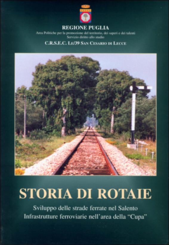 Il presente volume è parte della grande raccolta denominata “Libri di Puglia”, progetto di digitalizzazione a cura di Nicola Pergola che ha lo scopo di rendere fruibile la produzione editoriale dei Centri regionali di servizi educativi e culturali e degli Assessorati alla cultura e alla Pubblica Istruzione della Regione Puglia, dal 1968 agli anni 2000. La pubblicazione, edita a cura del CRSEC di San Cesario, ha per oggetto la storia e lo studio delle possibilità di sviluppo e valorizzazione delle infrastrutture ferroviarie, che interessano la fertile valle della “Cupa” una delle aree geografiche fra le più importanti del Salento. Il libro, corredato da una ricca documentazione fotografica proveniente dall'archivio fotografico dell' AISAF onlus, associazione Ionico Salen...
