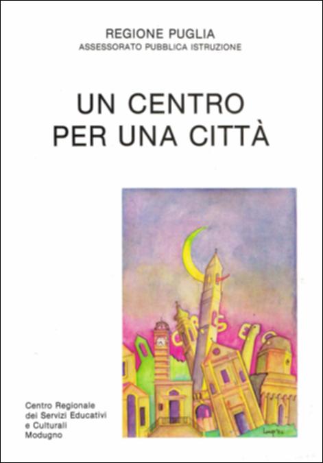 Il volume “Un centro per una città” è parte della grande raccolta denominata “Libri di Puglia” progetto di digitalizzazione a cura di Nicola Pergola che ha lo scopo di rendere fruibile la produzione editoriale dei Centri regionali di servizi educativi e culturali e degli Assessorati alla cultura e alla Pubblica Istruzione della Regione Puglia, dal 1968 agli anni 2000. La pubblicazione è una rassegna stampa, oltre che fotografica, delle attività realizzate dal CRSEC di Modugno negli anni dal 1980 al 1984. Una breve premessa esplicita finalità e campi d'azione di queste strutture periferiche e terminali operativi dell'Assessorato regionale alla Pubblica Istruzione. Poi si snodano, in vivace rassegna, mostre, sagre, indagini, rilevazioni statistiche, manifestazioni, incont...