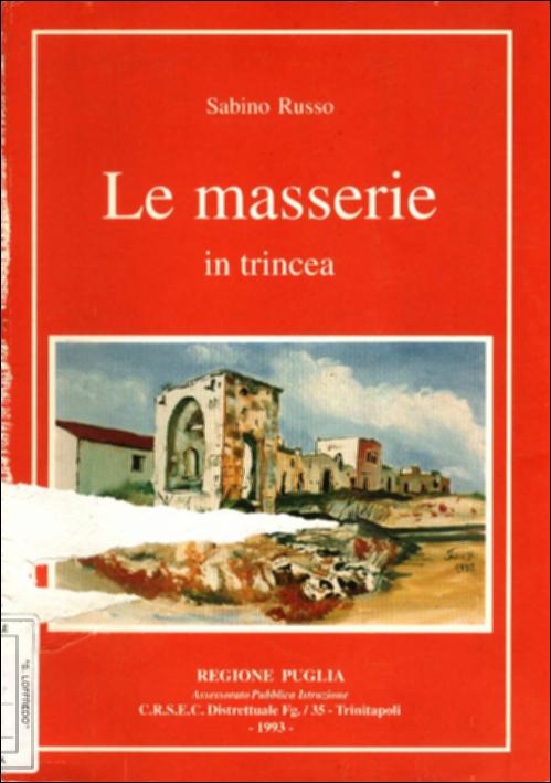 Il volume è parte della grande raccolta denominata “Libri di Puglia”, progetto di digitalizzazione a cura di Nicola Pergola che ha lo scopo di rendere fruibile la produzione editoriale dei Centri regionali di servizi educativi e culturali e degli Assessorati alla cultura e alla Pubblica Istruzione della Regione Puglia, dal 1968 agli anni 2000. Il volume prende in esame le numerose masserie – fortificate e non – sparse nelle campagne del territorio trinitapolese, molte delle quali ormai in uno stato di completo degrado e abbandono, mettendo in risalto il carattere di tali particolari costruzioni. Complessi rurali autosufficienti, normalmente provvisti di stalla, cantina, frantoio, dormitori, pagliaio, colombaia, pozzo e forno, e magari anche di una chiesetta, di una o pi...