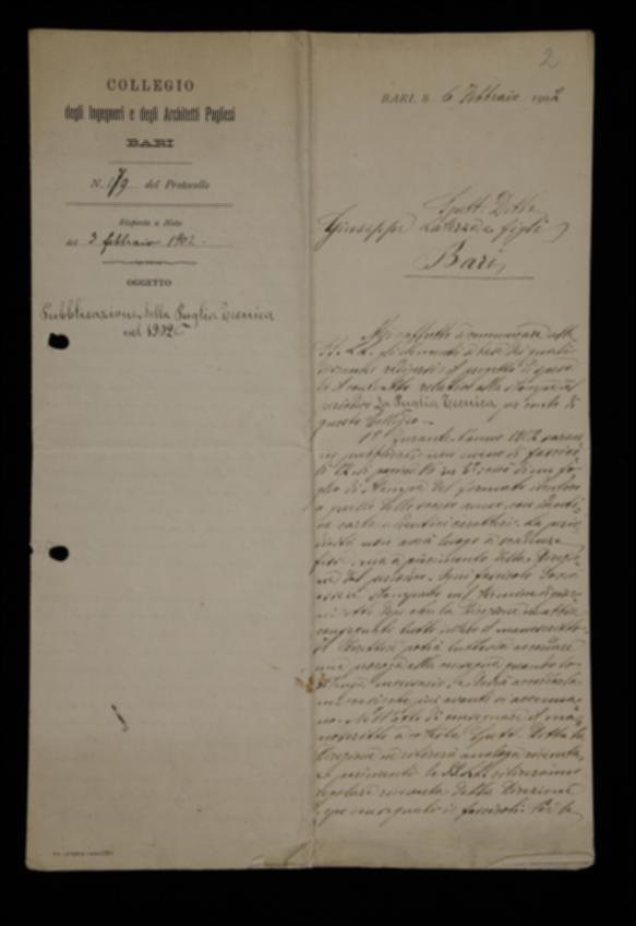 Nella lettera, De Venchi invia il dettaglio delle modalità di stampa e pubblicazione dell'annata del periodico e informa sulle modalità di pagamento del dovuto.