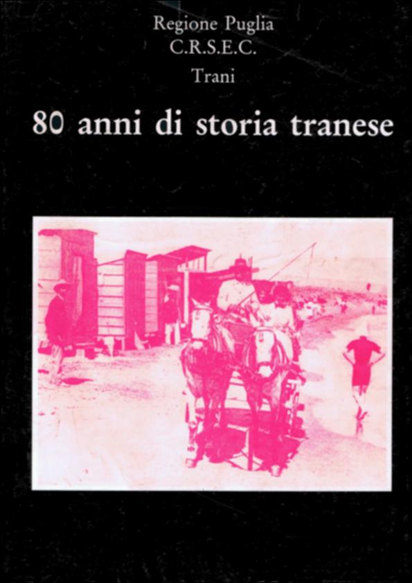Il pdf in analisi è la digitalizzazione del volume “80 anni di storia tranese”, parte della grande raccolta denominata “Libri di Puglia”, progetto di digitalizzazione a cura di Nicola Pergola che ha lo scopo di rendere fruibile la produzione editoriale dei Centri regionali di servizi educativi e culturali e degli Assessorati alla cultura e alla Pubblica Istruzione della Regione Puglia, dal 1968 al 2000. Il volume è stato prodotto negli anni '80 dal CRSEC di Trani da una équipe di studiosi e operatrici culturali del territorio, a seguito di una mostra fotografica che ha esibito una raccolta di documenti d'epoca degli ultimi 80 anni della storia della città pugliese, ripercorsa tra avvenimenti piacevoli e non, ma comunque da ricordare come ad esempio quello della Prima Gu...