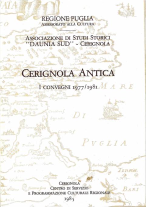 Il volume “Cerignola Antica . I Convegni 1977-1981” è parte della grande raccolta denominata “Libri di Puglia” progetto di digitalizzazione a cura di Nicola Pergola che ha lo scopo di rendere fruibile la produzione editoriale dei Centri regionali di servizi educativi e culturali e degli Assessorati alla cultura e alla Pubblica Istruzione della Regione Puglia, dal 1968 agli anni 2000. Quella dei “convegni in piazza” – di cui il volume raccoglie gli atti per dilatare, nello spazio e nel tempo, i frutti di anni di studi e ricerche – era una scommessa fatta dall'Associazione di Studi Storici “Daunia Sud”: diffondere la conoscenza della storia del territorio fra larghi strati della popolazione. Ventotto relazioni che spaziano dalla Salapia medioevale alla figura di Paolo Ton...