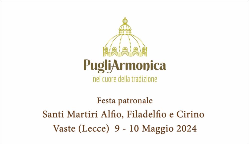 <div class="ql-editor"><div>Questo video, realizzato da PugliArmonica Lecce nel 2024, racconta i momenti salienti della Festa Patronale in onore dei Santi Martiri Alfio, Filadelfio e Cirino, patroni di Poggiardo (Le).</div><div>La Festa Patronale di Vaste di Poggiardo si celebra ogni anno, da tempo immemore, nei giorni 9, 10 e 11 maggio. L’intera comunità attende questi giorni con profonda devozione e con un forte senso di appartenenza, vivendo la festa come un momento identitario e spirituale di grande valore.</div><div>La particolarità di avere come Patroni tre santi fratelli, oriundi del paese, richiama fedeli anche dalle comunità limitrofe. La celebrazione segue il tradizionale schema delle Feste Patronali pugliesi: la vigilia è dedicata al...