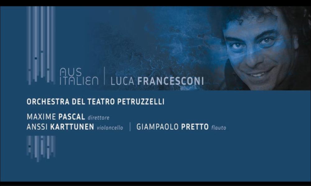 La serata del 16 giugno 2021 si è aperta con l’incontro “Visti da vicino, video incontri con chi fa musica oggi”, un’interessante occasione di approfondimento con il compositore Luca Francesconi curato dal critico musicale Carla Moreni.
Il concerto, per la rassegna musicale AUS ITALIEN, è stato dedicato alla musica del compositore Luca Francesconi, con trasmissione streaming del concerto.
In Programma per la serata due esecuzioni: ”Das Ding singt”, per violoncello e orchestra (2017) e “Les barricades mystérieuses”, per flauto e orchestra (1989).
Con la sua musica Francesconi racconta processi legati alla natura fisica del suono, alle sue trasformazioni, mescolando influenze provenienti dalla tradizione sinfonica e contestualmente dalla musica etnica.
Queste contaminazio...