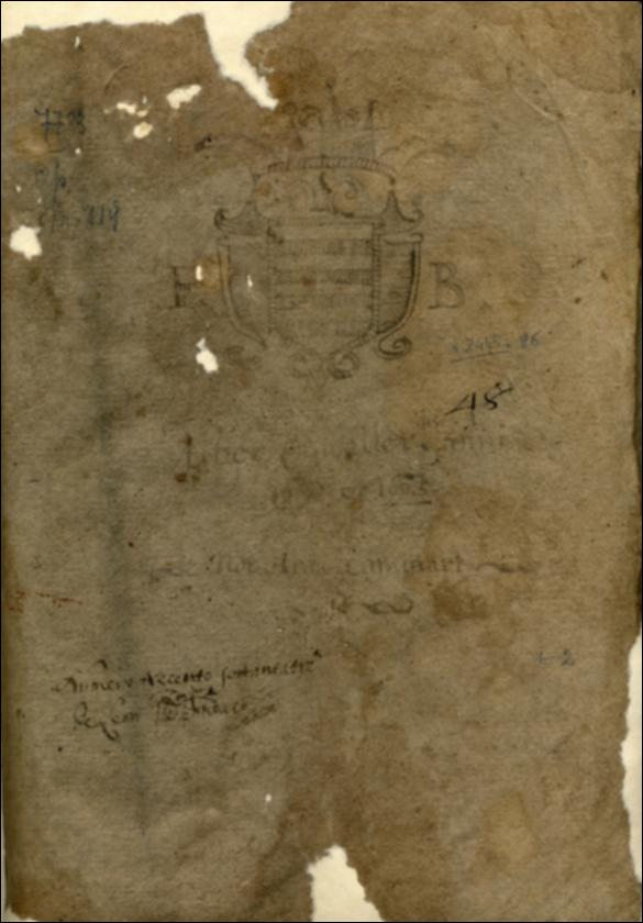 Il documento digitale riproduce le 45 pagine che vanno a costituire il “Liber Cancelleratus anni 1664 e 1665 notari Caminari” appartenente al fondo manoscritti della Biblioteca Comunale Sabino Loffredo di Barletta. Il volume cartaceo è rilegato in pergamena con copertina originale in cartoncino su cui è riconoscibile lo stemma della città di Barletta con le lettere FB (Fedelissima Barletta). Il volume, costituito da 25 carte scritte e 10 carte bianche relative al notaio Antonio Caminari, contiene verbali delle riunioni dell'Università di Barletta databili al 1 settembre 1664 e al 28 agosto 1665.