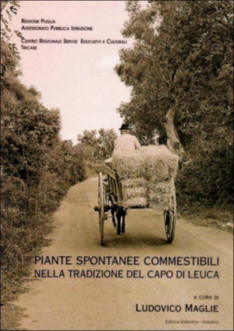 Il volume è parte della grande raccolta denominata “Libri di Puglia”, progetto di digitalizzazione a cura di Nicola Pergola che ha lo scopo di rendere fruibile la produzione editoriale dei Centri regionali di servizi educativi e culturali e degli Assessorati alla cultura e alla Pubblica Istruzione della Regione Puglia, dal 1968 agli anni 2000. La ricerca mira a valorizzare la flora spontanea salentina adoperata per usi alimentari nelle località di Arigliano, Alessano, Barbarano, Caprarica del Capo, Castrignano del Capo, Corsano, Depressa, Gagliano del Capo, Giuliano, Leuca, Lucugnano, Miggiano, Montesardo, Montesano Salentino, Morciano di Leuca, Patù, Ruggiano, Salve, Sant'Eufemia, Specchia, Tiggiano, Tricase, Tricase Porto, Tricase Serra, Tutino. Elencate per nome volg...