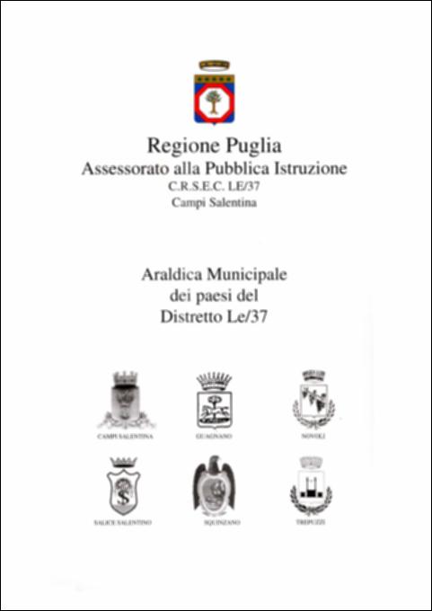 Il volume “Araldica Municipale dei paesi del Distretto Le/37” è parte della grande raccolta denominata “Libri di Puglia”, progetto di digitalizzazione a cura di Nicola Pergola che ha lo scopo di rendere fruibile la produzione editoriale dei Centri regionali di servizi educativi e culturali e degli Assessorati alla cultura e alla Pubblica Istruzione della Regione Puglia, dal 1968 agli anni 2000. La pubblicazione, curata da Anna Maria Cazzolla per il CRSEC di LE/37 parte da una analisi fatta sugli stemmi dei Comuni salentini interessati, segni di riconoscimento e simboli di rappresentanza unici ed inconfondibili che si ritrovano sui corrispettivi gonfaloni. La pubblicazione è arricchita da fotografie e dai testi di approfondimento storici sulle origini degli stemmi e sui ...