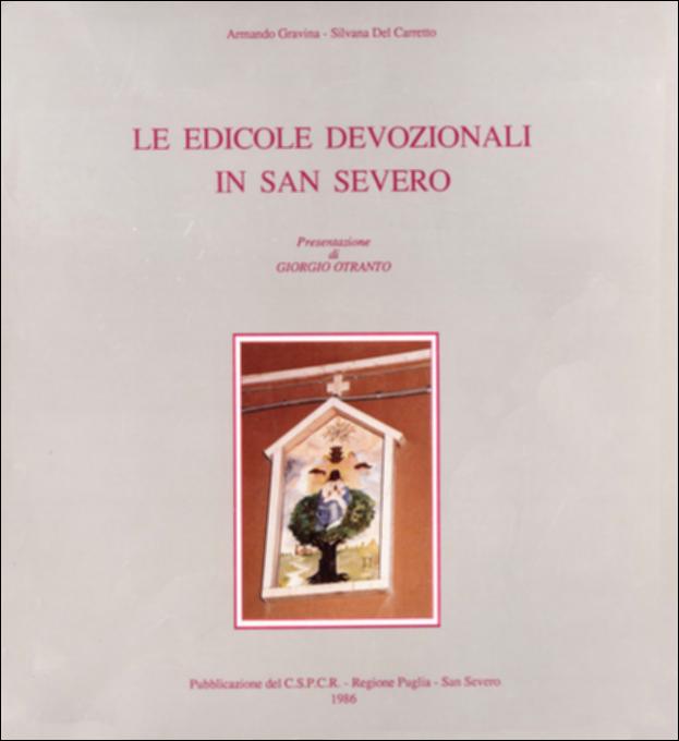 Il volume “Le edicole devozionali in San Severo” è parte della grande raccolta denominata “Libri di Puglia”, progetto di digitalizzazione a cura di Nicola Pergola che ha lo scopo di rendere fruibile la produzione editoriale dei Centri regionali di servizi educativi e culturali e degli Assessorati alla cultura e alla Pubblica Istruzione della Regione Puglia, dal 1968 agli anni 2000. Ci sono segmenti di storia civile che, fusi armonicamente nell'arredo urbano, contribuiscono notevolmente a delineare la storia, la cultura, la religiosità di una collettività. È il caso delle edicole devozionali. Un gran numero, dedicate a san Michele, sono il segno del terrore dei terremoti, fra cui quello famoso del 1627; altre sono chiaramente legate all'avvicendarsi di potenti ordini rel...