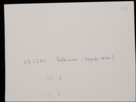 Nella lettera Valdemaro Vecchi comunica a Laterza che il volume di Arturo Labriola è quasi pronto, restando da definire un ultimo dettaglio sulla legatura. Lamenta inoltre l'inadeguatezza dei compensi per la stampa di alcuni volumi la cui lavorazione si rivela particolarmente onerosa.