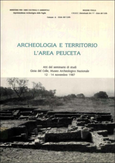 Il volume “Archeologia e Territorio. L'area peuceta” è parte della grande raccolta denominata “Libri di Puglia”, progetto di digitalizzazione a cura di Nicola Pergola che ha lo scopo di rendere fruibile la produzione editoriale dei Centri regionali di servizi educativi e culturali e degli Assessorati alla cultura e alla Pubblica Istruzione della Regione Puglia, dal 1968 agli anni 2000. E' il risultato del lavoro scientifico condotto durante il Seminario “Archeologia e territorio” tenutosi a Gioia del Colle nel novembre del 1987 sulle testimonianze storiche dell'area archeologica peuceta. Gli Atti del Convegno furono riportati in tale pubblicazione perché divenissero “un'occasione ed uno stimolo per sensibilizzare i pubblici poteri ed i cittadini tutti a meglio conoscere...