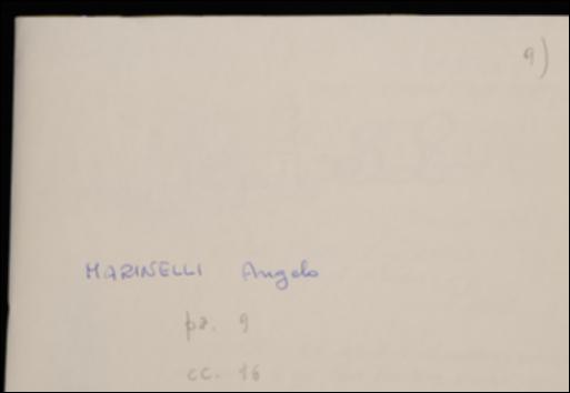 Nella lettera Angelo Marinelli, su indicazione di Raffaele De Cesare e Giovanni Beltrani, propone a Laterza la propria assunzione in qualità di proto e a tal fine allega l'elenco delle sue referenze.