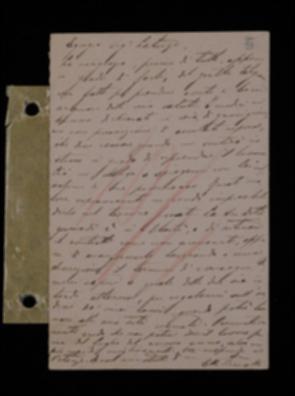 Nella lettera, Ettore Ciccotti comunica di essere ancora convalescente e che, a causa della malattia, non potrà consegnare il manoscritto nei tempi concordati. Propone quindi due soluzioni: la rescissione del contratto o una concessione di proroga.