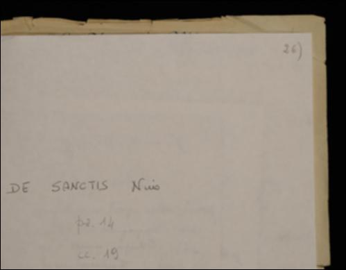 Nella lettera, Nino De Sanctis sollecita l'editore all'invio del volume "Psicologia sociale" di Paolo Orano, inoltre comunica di aver iniziato a scrivere il testo su Maksim Gorʹkij e ne propone la pubblicazione, in traduzione, delle novelle "I vagabondi".