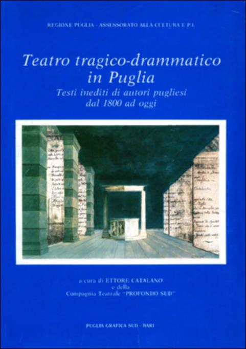 Il volume è parte della grande raccolta denominata “Libri di Puglia”, progetto di digitalizzazione a cura di Nicola Pergola che ha lo scopo di rendere fruibile la produzione editoriale dei Centri regionali di servizi educativi e culturali e degli Assessorati alla cultura e alla Pubblica Istruzione della Regione Puglia, dal 1968 agli anni 2000. Un saggio introduttivo di Catalano traccia un profilo della storia del teatro drammatico in Puglia fra Ottocento e Novecento: dal dramma storico a quello rurale, dalla tragedia al melodramma, dalla visione biblica al dramma psicologico. E presenta dieci testi, inediti o quasi, raccolti dai ricercatori della “Profondo Sud” presso biblioteche comunali, provinciali e nazionali, oltre che presso privati. Assenti, per motivi tipografic...