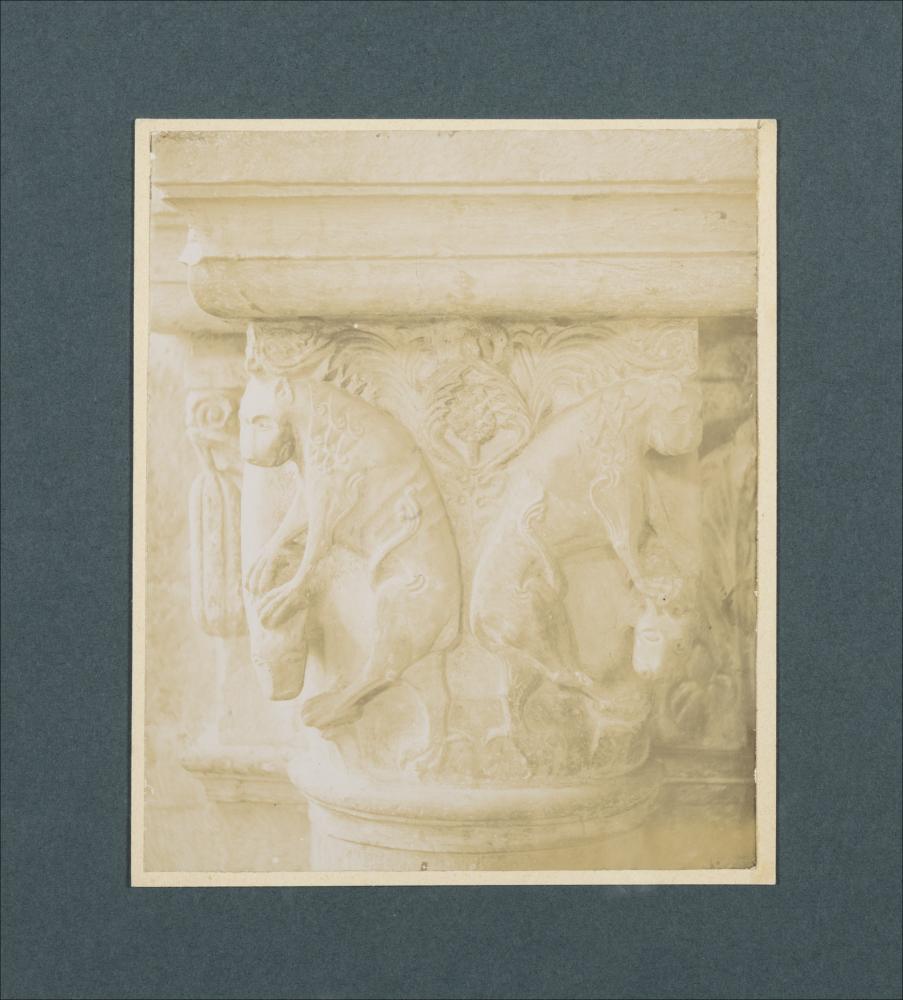 <div class="ql-editor"><div>Documentazione fotografica di un capitello, risalente al XIII secolo, appartenente alle colonne della Cattedrale di Ruvo di Puglia.</div><div>La raccolta fotografica di Giuseppe Ceci (1863-1938), studioso delle arti figurative dell’Italia meridionale e tra i promotori delle Società di Storia Patria di Napoli e della Puglia, si inserisce nel vivace clima culturale dell’Italia postunitaria, caratterizzato dal progressivo consolidarsi di una «coscienza nazionale» alimentata anche dal confronto e dal dialogo con le realtà storiche e culturali locali.</div><div>Oggi la Biblioteca Comunale di Andria conserva oltre settecento fotografie dedicate alla Puglia medievale, a Napoli e al patrimonio storico-artistico dell...