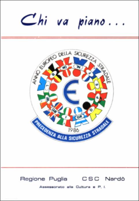 Il volume è parte della grande raccolta denominata “Libri di Puglia”, progetto di digitalizzazione a cura di Nicola Pergola che ha lo scopo di rendere fruibile la produzione editoriale dei Centri regionali di servizi educativi e culturali e degli Assessorati alla cultura e alla Pubblica Istruzione della Regione Puglia, dal 1968 agli anni 2000. Nell'Anno Europeo della Sicurezza Stradale la pubblicazione vuole scoprire quale significato possa avere l'antico detto popolare “Chi va piano va sano e va lontano” in un'epoca in cui la velocità è un mito al quale migliaia di vite umane vengono inutilmente sacrificate. Informazioni sulla segnaletica, statistiche, note e documenti, tra cui il Programma internazionale per l'insegnamento delle norme di circolazione nelle scuole, sec...