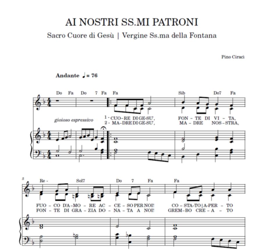<div class="ql-editor"><div>Registrazione integrale dell’<strong>Inno ai Santi Patroni</strong> di Villa Castelli, nella sua versione più recente e completa. L’audio restituisce l’intensità del canto corale, l’armonia musicale e il coinvolgimento della comunità durante le celebrazioni ufficiali della Festa Patronale.</div><div><br></div><div>La Festa Patronale di <strong>Villa Castelli</strong> si svolge ogni anno dall’1 al 3 ottobre ed è uno degli appuntamenti più attesi e partecipati, non solo dai cittadini ma anche da tante persone provenienti dai paesi vicini. Conosciuta anche in dialetto come “Festa Bona”, è dedicata ai Santi Patroni, il Sacro Cuore di Gesù e la Madonna della Fontana, ed &...