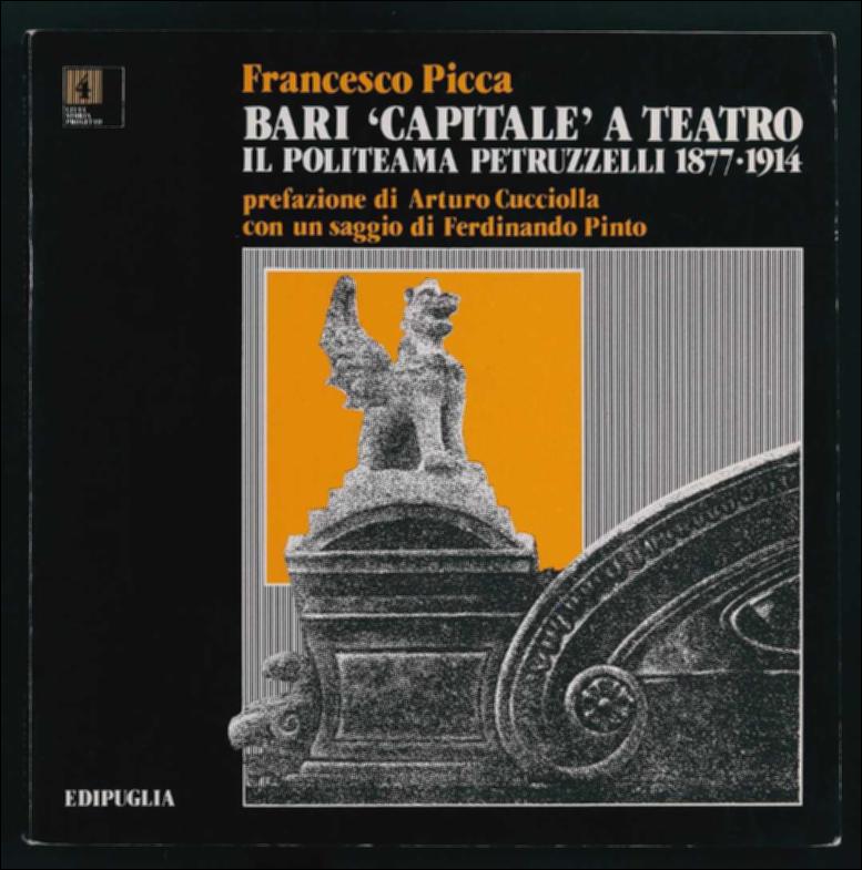 La risorsa digitalizzata è il volume edito da Edipuglia nel 1987 sulle vicende del "Politeama Petruzzelli" e sul ruolo dello sviluppo economico e culturale della città di Bari. La pubblicazione, a cura di Francesco Picca, indaga infatti l'offerta culturale del periodo condotta alla luce di tre elementi fondamentali: la città, il teatro e il pubblico. La ricerca comincia dalla questione urbana del XIX secolo che vide una pianificazione e progettazione di sviluppo delle città europee finanziata da grandi capitali pubblici e privati. Il Teatro Petruzzelli in questo panorama può considerarsi un esempio rappresentativo della stagione vissuta a Bari a cavallo fra '800 e '900 quando il capoluogo pugliese giocò un ruolo emergente di crescita, nel contesto nazionale, tentando un...