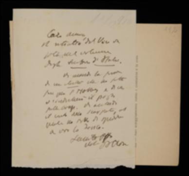 Nella lettera, Benedetto Croce, rispondendo a Giovanni Laterza in merito ad un ritratto per il volume di Giambattista Vico, gli invia la prova di un cliché per il volume di Thomas Hobbes realizzato da Teofilo Scarpati.