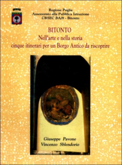 Il volume “Bitonto nell'arte e nella storia cinque itinerari per un Borgo Antico da riscoprire” è parte della grande raccolta denominata “Libri di Puglia”, progetto di digitalizzazione a cura di Nicola Pergola che ha lo scopo di rendere fruibile la produzione editoriale dei Centri regionali di servizi educativi e culturali e degli Assessorati alla cultura e alla Pubblica Istruzione della Regione Puglia, dal 1968 agli anni 2000. La pubblicazione del CRSEC BA/8 di Bitonto, curata da Giuseppe Pavone e Vincenzo Sblendorio, è concepita come una guida turistica non rivolta soltanto ai turisti che visitano Bitonto, ma anche e soprattutto ai cittadini stessi, per scoprire e approfondire le origini e la storia del proprio territorio. Per questo motivo, all'interno della guida si...