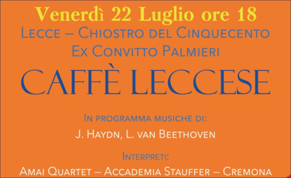 Per la VI Edizione del Festival Internazionale Di Musica Da Camera “Classiche Forme” diretto dalla pianista Beatrice Rana, l’Associazione Opera Prima ha presentato concerti e spettacoli musicali con giovani artisti di talento e solisti di fama internazionale. Il video propone il concerto dell’Amai Quartet dell’Accademia Stuffer di Cremona per “Caffè Leccese” sulle musiche di J. Haydn e L. van Beethoven, che si è tenuto il 22 luglio 2022 presso il Chiostro del Cinquecento Ex Convitto Palmieri a Lecce....