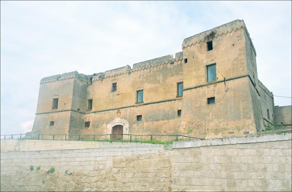 La fotografia è parte della ricca raccolta fotografica “Puglia per tutte le Stagioni” vol. 2, prodotta dall'Assessorato al Turismo e Industria Alberghiera della Regione Puglia e creata per raccontare la Puglia attraverso immagini diverse suddivise in 5 settori principali: Città e Paesi, Settimana Santa, Territorio, Feste – Sagre – Tradizioni, Mercati – Prodotti – Cucina. L'immagine immortala il Castello sito a Palagianello, piccolo comune della provincia di Taranto. Costruito nella prima metà del XVI secolo sull'altura del paese con lo scopo di controllare l'agro circostante è stato solo di recente restaurato. Fu commissionato dalla famiglia Domini Roberti a mera difesa dell'abitato palagianellese ma i lavori si conclusero nel XVIII secolo quando l'area passò sotto il c...