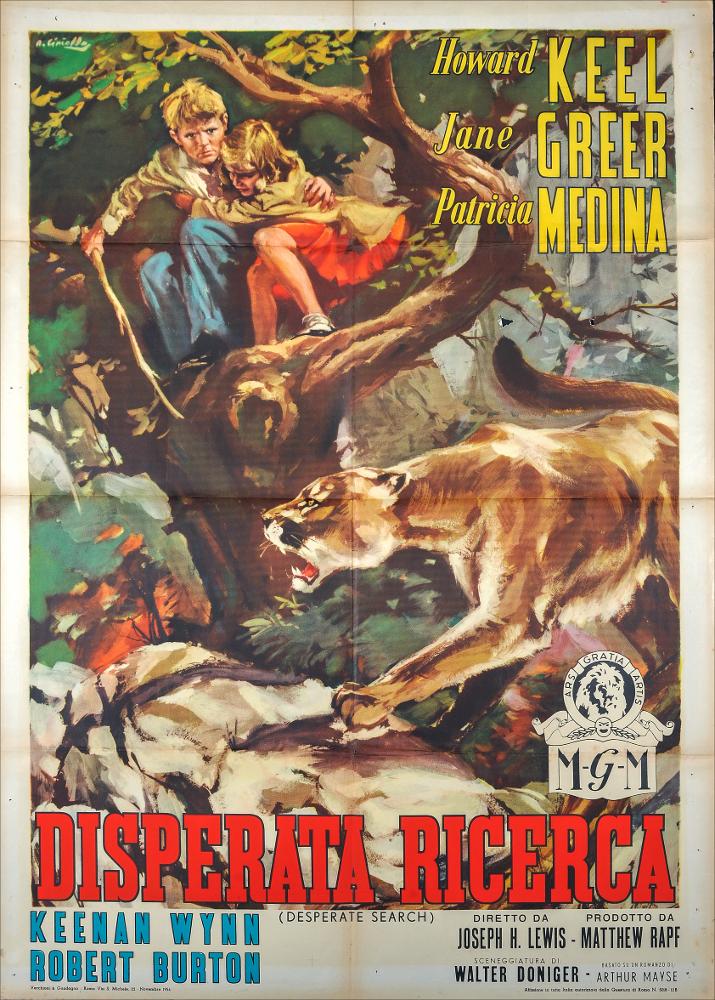 L'immagine riproduce uno dei manifesti conservati presso la Mediateca Regionale Pugliese (vedi Note). Ciriello firma il dipinto per il manifesto del film "Disperata ricerca". Pittore dal linguaggio elaborato e dallo stile pittorico colto e maturo, sia nel ritratto che nelle scene narrative, Ciriello seppe caratterizzare le sue opere con l'uso di sfumature volumetriche, tocchi di colore morbidi "emotivi", che denotano una comunicazione visiva chiara e coinvolgente. Si ricorda come tra i più importanti disegnatori per manifesti del cinema italiano. Iniziò a lavorare come pubblicitario presso l’agenzia 'Non plus ultra' a Milano e poi presso la 'Ima', la più grande agenzia di pubblicità in Italia. Il suo talento come disegnatore di arte figurativa lo porteranno anche a lavo...