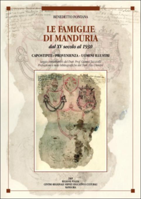 Il volume è parte della grande raccolta denominata “Libri di Puglia”, progetto di digitalizzazione a cura di Nicola Pergola che ha lo scopo di rendere fruibile la produzione editoriale dei Centri regionali di servizi educativi e culturali e degli Assessorati alla cultura e alla Pubblica Istruzione della Regione Puglia, dal 1968 agli anni 2000. La pubblicazione valorizza il Librone Magno, manoscritto di 1072 pagine contenente la registrazione delle famiglie di Manduria, dal 1572, iniziata e voluta dall'arciprete Lupo Donato Bruno: che per lo storico Gérard Delille “rappresenta probabilmente l'insieme genealogico più ampio (più di 10.000 matrimoni) diacronicamente più rilevante e soprattutto più preciso esistente al mondo”. Confrontando i dati rivenienti dagli Status anim...