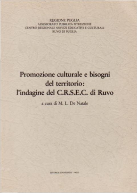 Il volume è parte della grande raccolta denominata “Libri di Puglia”, progetto di digitalizzazione a cura di Nicola Pergola che ha lo scopo di rendere fruibile la produzione editoriale dei Centri regionali di servizi educativi e culturali e degli Assessorati alla cultura e alla Pubblica Istruzione della Regione Puglia, dal 1968 agli anni 2000. Realizzata in collaborazione con la cattedra di Pedagogia Sociale dell'Università degli Studi di Bari, la ricerca mira a verificare l'utilità di uno strumento come il questionario per l'accertamento dei bisogni – espressi e latenti – nei gruppi sociali del territorio, e per l'individuazione degli interventi di educazione permanente da mettere in atto. A un campione di 348 soggetti, pari al 2% della popolazione, veniva così sommini...