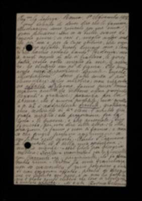 Nella cartolina, Rosina De Leonardis esprime insoddisfazione per le illustrazioni e propone di modificare il sottotitolo.