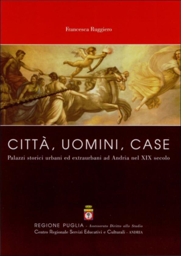 Il volume “Città, uomini, case. Palazzi storici urbani ed extraurbani ad Andria nel XIX secolo” è parte della grande raccolta denominata “Libri di Puglia” progetto di digitalizzazione a cura di Nicola Pergola che ha lo scopo di rendere fruibile la produzione editoriale dei Centri regionali di servizi educativi e culturali e degli Assessorati alla cultura e alla Pubblica Istruzione della Regione Puglia, dal 1968 agli anni 2000. La pubblicazione indaga sui palazzi di alto decoro sorti ad Andria nell'Ottocento ad opera di famiglie, dominanti non solo sotto l'aspetto economico ma anche politico. Sono i Ceci, i Porro, gli Jannuzzi, i Marchio e gli Spagnoletti – arricchitisi con l'acquisto di beni confiscati ai duchi Carafa e alla chiesa, oltre che con una rigida politica mat...