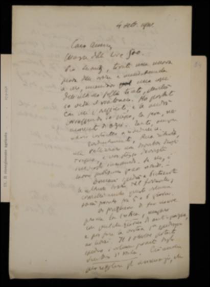 Offrendosi di correggere le bozze del secondo volume di G.W. Leibniz, B. Croce invita G. Laterza a sollecitare le bozze del volume di T. Boccalini presso il curatore G. Rua e il direttore A. Pellizzari. Annunciando inoltre che il volume di G. Ferrarelli sarà pronto di lì a qualche giorno, il filosofo prega l’editore barese di anticipare la distribuzione de “La Critica”, di far seguire poi la distribuzione del suo volume di saggi sul Seicento insieme ai volumi di A. Tari, del Ferrarelli, di I. Kant e infine i volumi pronti degli scrittori d’Italia; di alcune pubblicazioni è pronta le réclame per “Il Giornale d’Italia”. Infine il Croce, soddisfatto per l’inizio della composizione del volume di T. Hobbes, ribadisce al Laterza di far cominciare quella del volume di G.B. Vic...