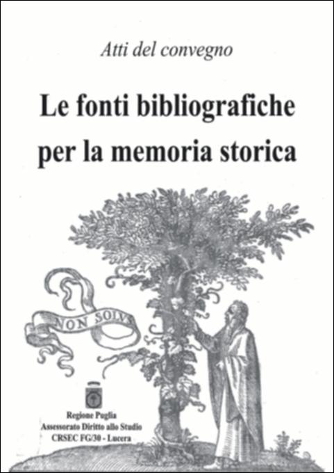 Il volume è parte della grande raccolta denominata “Libri di Puglia”, progetto di digitalizzazione a cura di Nicola Pergola che ha lo scopo di rendere fruibile la produzione editoriale dei Centri regionali di servizi educativi e culturali e degli Assessorati alla cultura e alla Pubblica Istruzione della Regione Puglia, dal 1968 agli anni 2000. Il volume restituisce gli atti di un convegno incentrato sull'importanza dei documenti che trattano della cultura locale, in quanto strumenti capaci di ricostruire processi culturali complessi e di testimoniare una nicchia culturale, una variante locale. Una premessa di Franco Mercurio introduce così sei contributi. Michele Ferri costruisce un puntuale repertorio dei tipografi e degli editori dauni nel Novecento, mentre Giuseppe T...