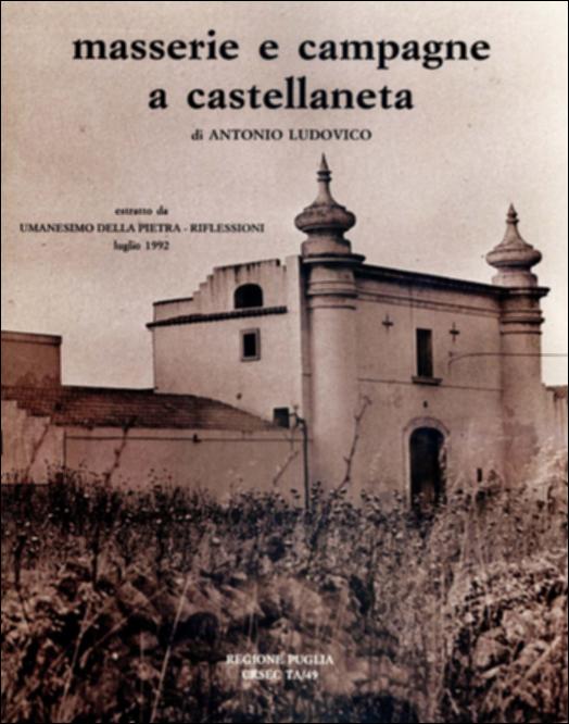 Il volume è parte della grande raccolta denominata “Libri di Puglia”, progetto di digitalizzazione a cura di Nicola Pergola che ha lo scopo di rendere fruibile la produzione editoriale dei Centri regionali di servizi educativi e culturali e degli Assessorati alla cultura e alla Pubblica Istruzione della Regione Puglia, dal 1968 agli anni 2000. Catalogo della omonima mostra fotografica, l'opuscolo costituisce la ristampa di un ampio saggio già apparso, nel 1992, sul periodico Umanesimo della Pietra. Riflessioni. Un approfondito esame della storia del paesaggio agrario del centro jonico, dall'antichità al XIX secolo, condotto attraverso l'esame delle testimonianze archeologiche di epoca classica – casali, monasteri, centri rupestri – di documenti e diplomi di età medioeva...
